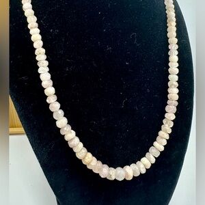 JAY KING DRT Desert Rose Trading Beige Blush Pink Rose Quartz Beaded Necklace